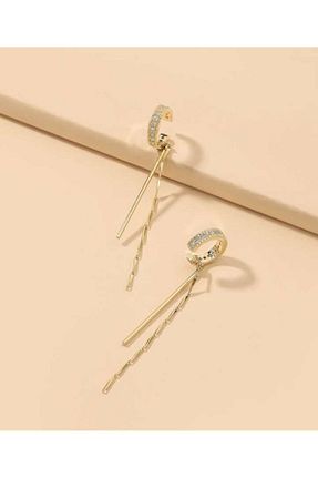 گوشواره غضروفی نقره طلائی AychaAksesuar - کد 837535144
