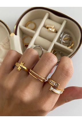 انگشتر جواهر طلائی زنانه زیرکن ringbox - کد 431643668