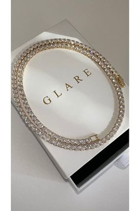 گردنبند استیل ( فولاد ) طلائی زنانه استیل ضد زنگ GLARE JEWELRY - کد 858073912