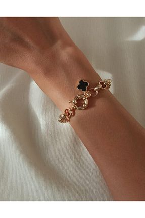 دستبند جواهر طلائی زنانه روکش طلا MagicStone - کد 55903957