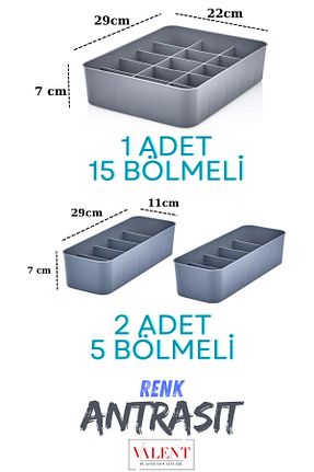 نظم دهنده کمد طوسی پلاستیک VALENT - کد 829976246