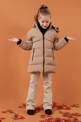 کاپشن قهوه ای بچه گانه پلی استر Lela - کد 302869062