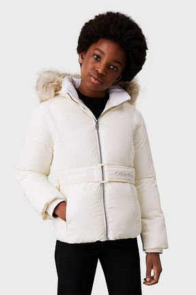 کاپشن سفید بچه گانه رگولار Calvin Klein - کد 857097211