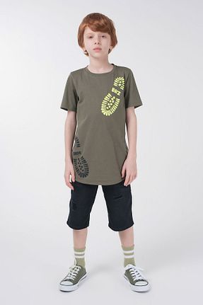 تیشرت سبز بچه گانه Relaxed BRZ KIDS - کد 262495731