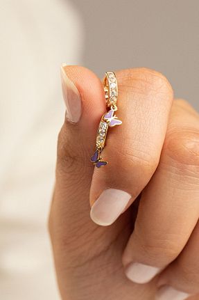 گوشواره طلا طلائی بچه گانه 8 عیار Çgk Çiğdem Gürel Kuyumculuk - کد 825889914