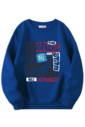 سوئیشرت سرمه ای بچه گانه چاپی BRZ KIDS - کد 783989147