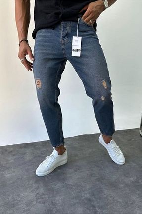 شلوار جین آبی مردانه پاچه لوله تفنگی MADZEYMODA - کد 764635093