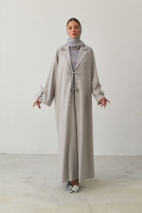 کلاه و ابایا طوسی زنانه مخلوط پلی استر LEYLA STORE - کد 859072608