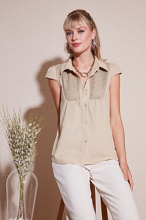 پیراهن طوسی زنانه رگولار Lela - کد 833113320