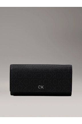 کیف پول مشکی زنانه سایز متوسط Calvin Klein - کد 854619044
