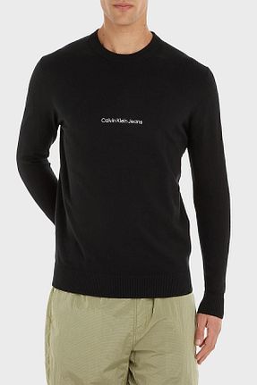 پلیور مشکی مردانه ساده Calvin Klein - کد 770074242