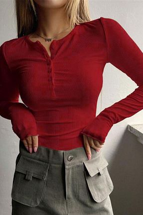 بلوز قرمز زنانه ساده Teenage Millionaire - کد 772772188