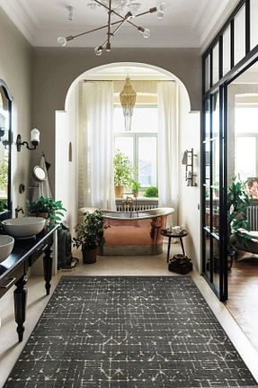 گلیم طوسی پنبه ای Halı Sepeti - کد 796644052