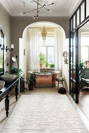 گلیم سفید پنبه ای Halı Sepeti - کد 796646511
