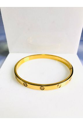 دستبند استیل (فولاد) طلائی زنانه استیل ضد زنگ Yush aksesuar - کد 859370797