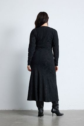 لباس سایز بزرگ مشکی زنانه بافت LUOKK - کد 859389770