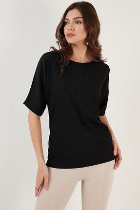 بلوز مشکی زنانه ساده Lela - کد 679866016