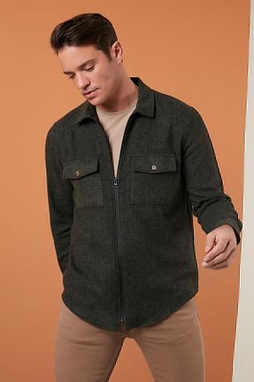 پیراهن خاکی مردانه اسلیم فیت Buratti - کد 48944072