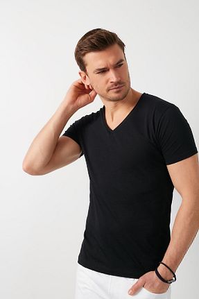 تیشرت مشکی مردانه اسلیم فیت Buratti - کد 86639805