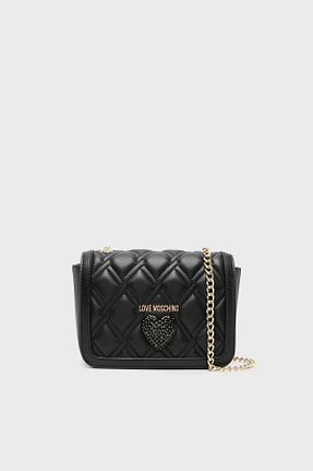 کیف دوشی مشکی زنانه چرم مصنوعی Love Moschino - کد 851418637