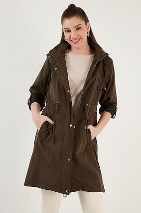 کاپشن خاکی زنانه رگولار Lela - کد 710744036