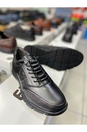 کفش کژوال مشکی مردانه چرم خالص güler ayakkabi - کد 340822955