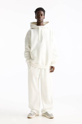 شلوار سفید مردانه پنبه ای Pull & Bear - کد 859237676