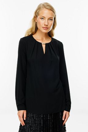 بلوز مشکی زنانه ساده Ekol - کد 859207383