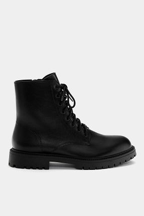 بوت / نیم بوت مشکی زنانه پلی اورتان Pull & Bear - کد 859229685