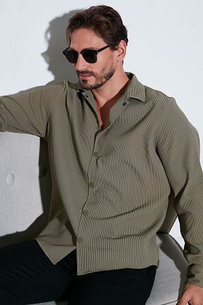 پیراهن خاکی مردانه رگولار Buratti - کد 855876016