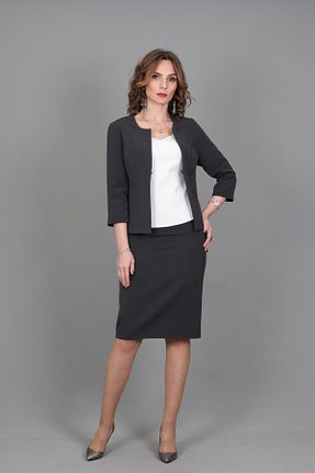 دامن طوسی زنانه بافتنی ÖNDER ÖZSOY - کد 386916939
