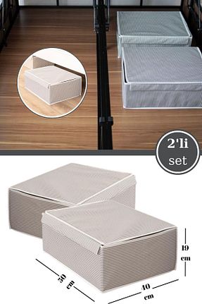 جعبه نگداری طوسی پارچه Evren - کد 859388170
