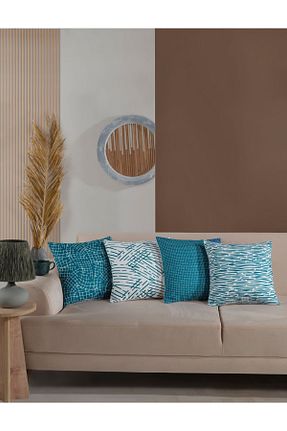 کوسن و روکش کوسن فیروزه ای لانه زنبوری میکرو Medaillon Home - کد 859225494