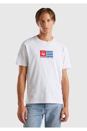 تیشرت سفید مردانه رگولار United Colors of Benetton - کد 859267290
