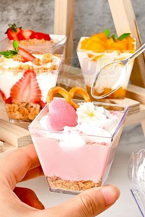 کاسه و بشقاب دکوراتیو نارنجی اکریلیک Huzur Party Store - کد 853746540