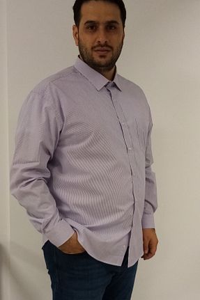 پیراهن سایز بزرگ بنفش مردانه سایز بزرگ TOUSUS - کد 59321107