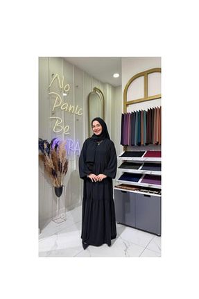 لباس مشکی بافتنی Aura Abaya - کد 859360672