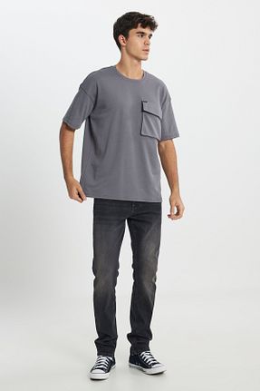 تیشرت طوسی مردانه Loose Lee - کد 845489516