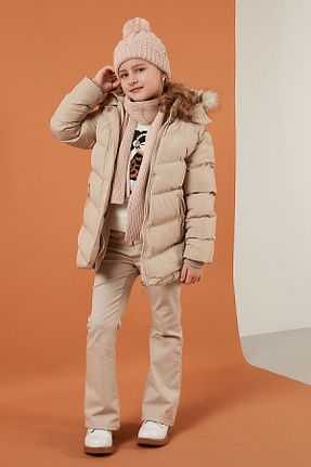 کاپشن طوسی بچه گانه پارکا Lela - کد 127740564