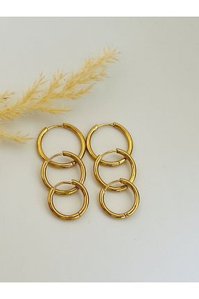 گوشواره استیل (فولاد) طلائی مردانه استیل (فولاد) KOALA COMPANY - کد 792832297