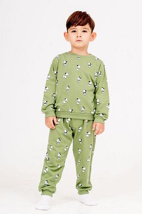 ست لباس راحتی سبز بچه گانه طرح دار Tuffy Kids - کد 858974609