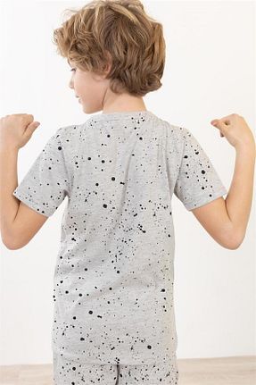 ست بالاتنه و پائین تنه طوسی بچه گانه بافت BRZ KIDS - کد 734429583