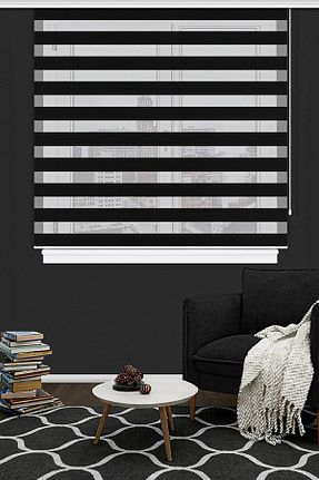 پرده کشوئی مشکی کلاسیک Stor Noveva Home - کد 685767287