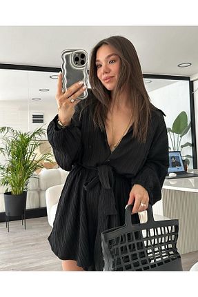 سرهمی مشکی زنانه آستین بادکنکی Bak