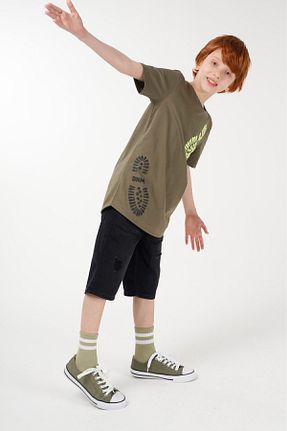 تیشرت سبز بچه گانه Relaxed BRZ KIDS - کد 262495731