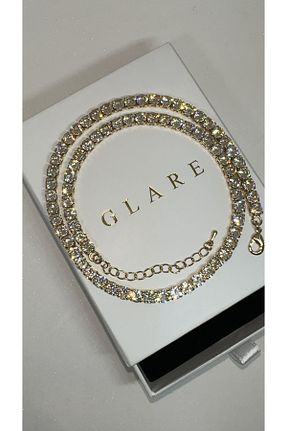 گردنبند استیل ( فولاد ) طلائی زنانه استیل ضد زنگ GLARE JEWELRY - کد 773396306