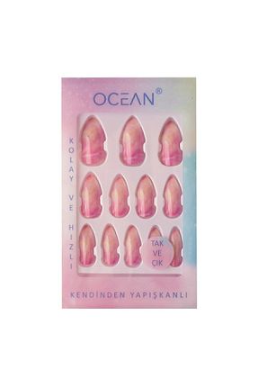 ناخن مصنوعی و اکسسوری صورتی Ocean - کد 250681476