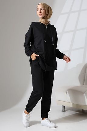 ست بالاتنه و پائین تنه حجاب مشکی زنانه Relaxed Mihran Butik - کد 841108157