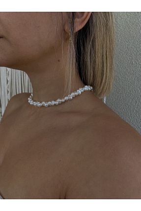 گردنبند مروارید سفید Misina Design - کد 698440193