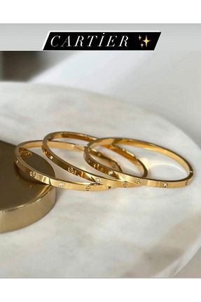 دستبند استیل (فولاد) طلائی زنانه استیل (فولاد) Butik - کد 853965938